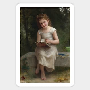 La Liseuse by William-Adolphe Bouguereau Sticker